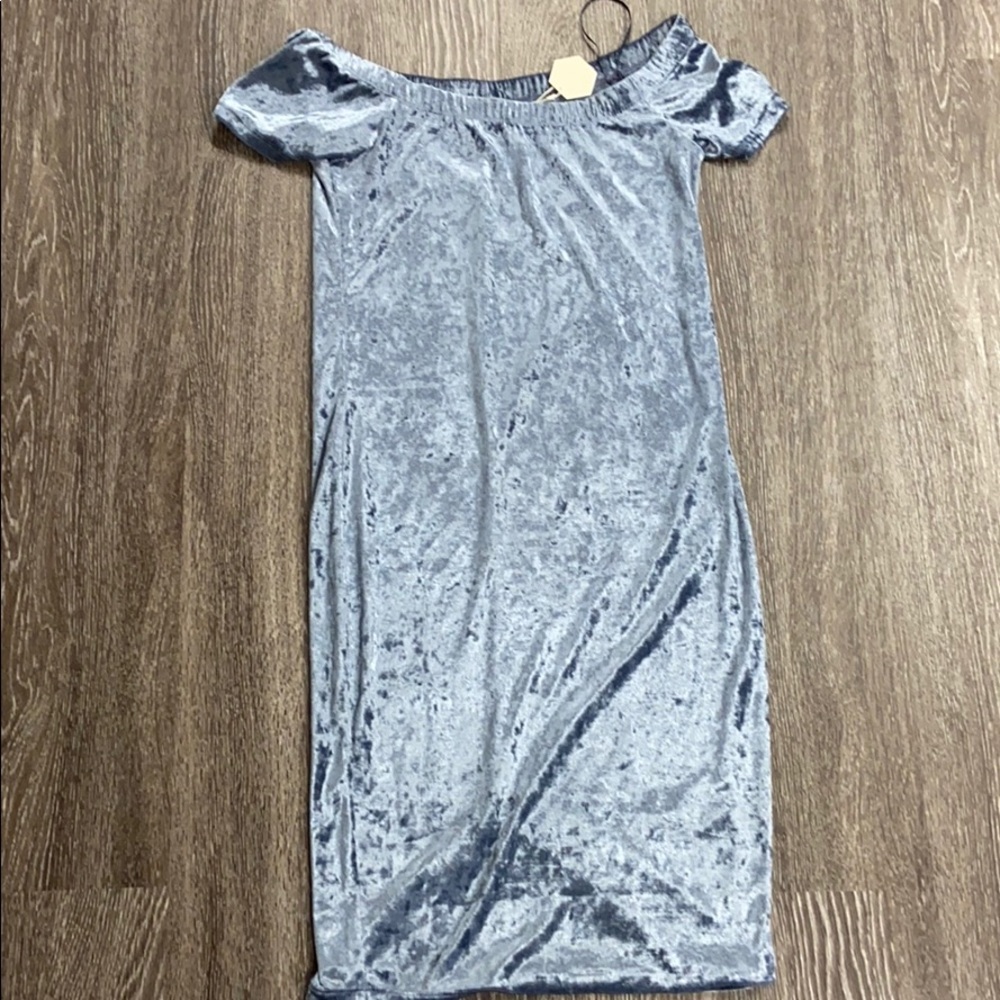 Maternity dress metallic velvet